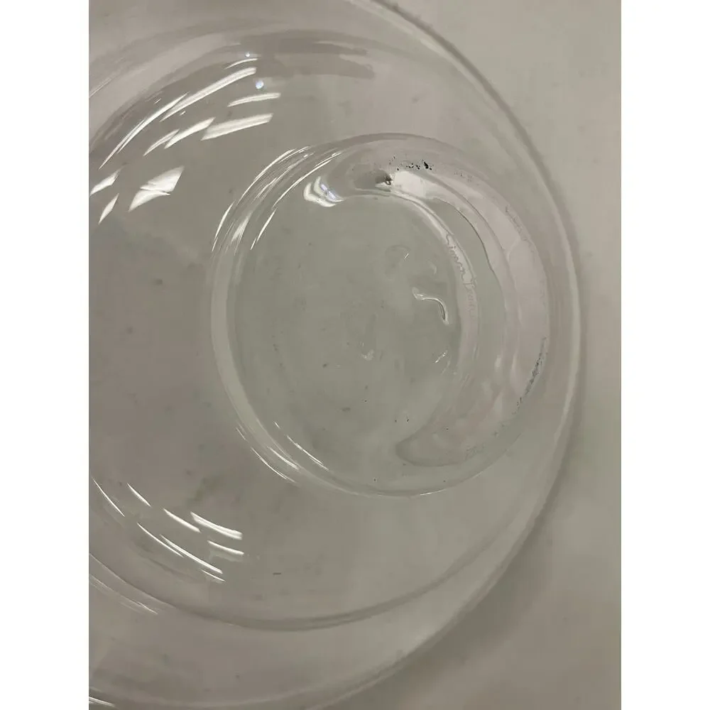 Simon Pearce Hand Blown Clear Glass Flared Centerpiece Bowl Signed 10